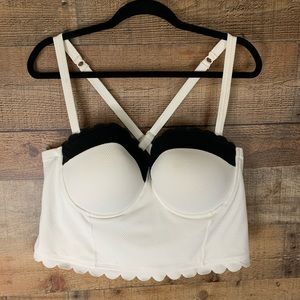 Torrid Vixen push-up scalloped midkini swim top 3